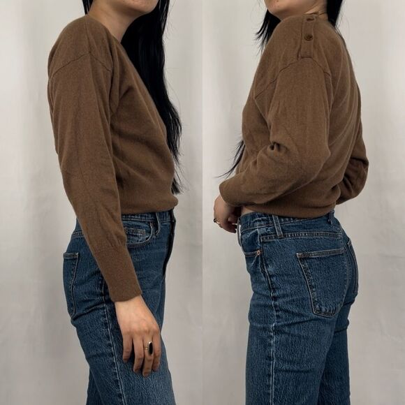 Vintage JH Collectibles Wool Rabbit Hair Blend Brown Sweater - Picture 3 of 8